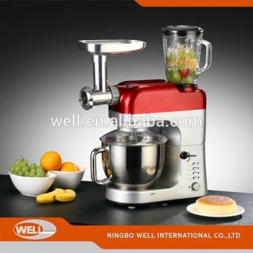 Multifunction table mixer with meat grinder and blender