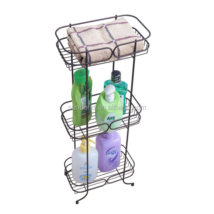 Free Free Standing Bronze Banheiro Shampoo Toalha Rack