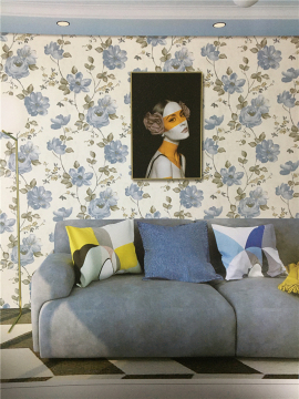 280gsm golden flower design PVC wallpaper