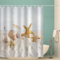 Starfish Conch Wodoodporna zasłona prysznicowa Sea Beach Wystrój łazienki