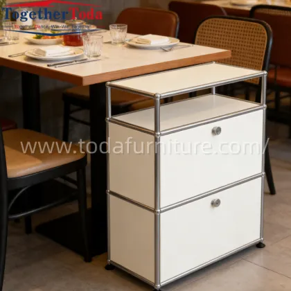 Modern Durable Modular Stainless Steel Storage Cabinet for Living Room