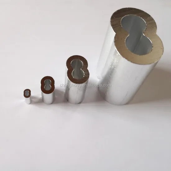 5/32" Aluminum Hourglass Sleeves with Stop Buttons - Type 8 Shape Ferrules (DIN3093) | Ferrule and Sleeve Hardware
