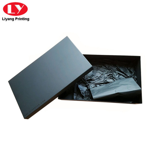 Matte Black Cardboard Jewelry Box Packaging