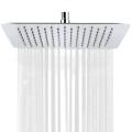 Bathroom square rain water saving shower head set