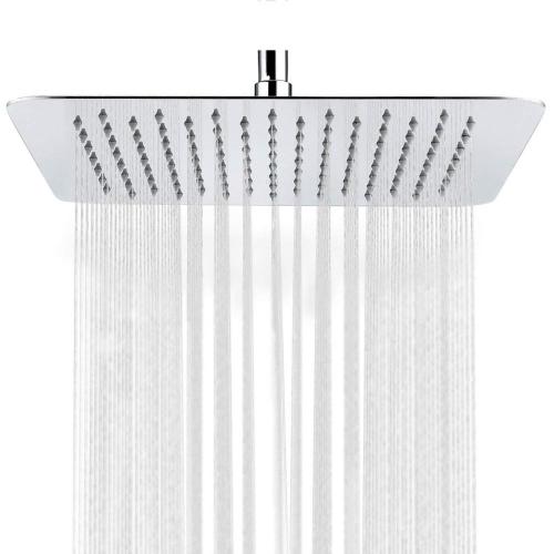 Bathroom square rain water saving shower head set