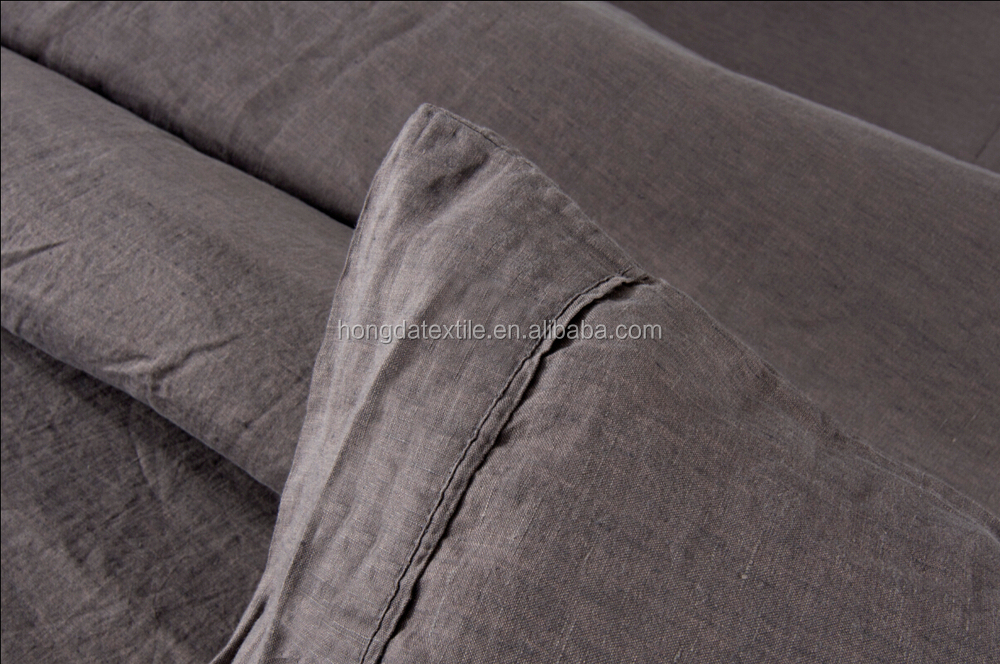 Stone Washed French Linen Bedding Set, 100% Natural Flax Bed Sheet Set