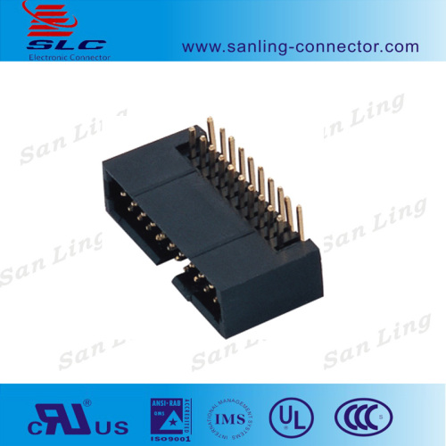 right angle H13.6mm 2.54mm box Header connector
