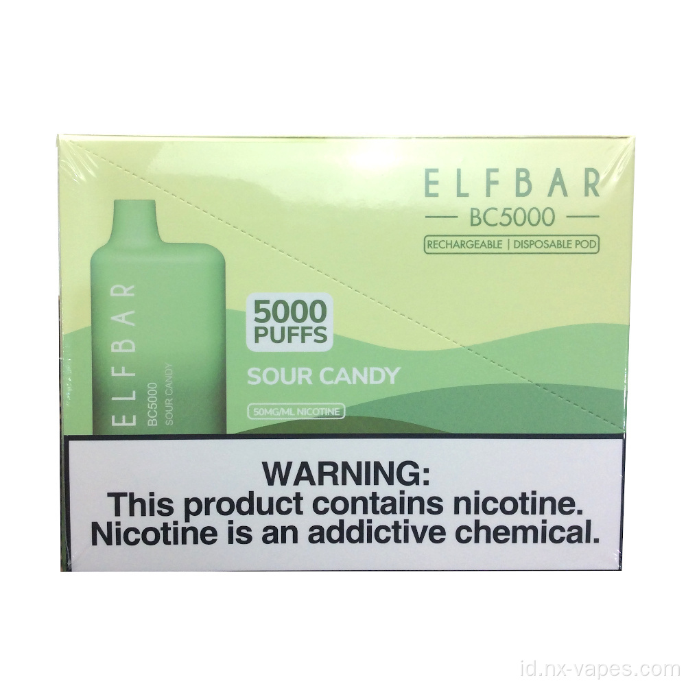 Bilah elf vape sekali pakai hilang Mery 5000 puffs