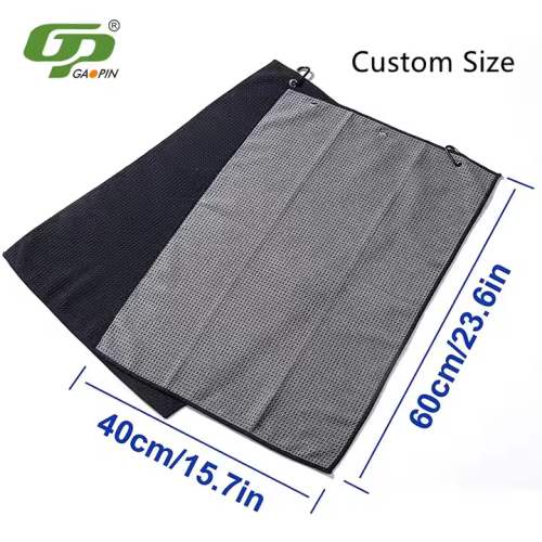 Premium Microfiber Waffle Golf Towel with Custom Logo