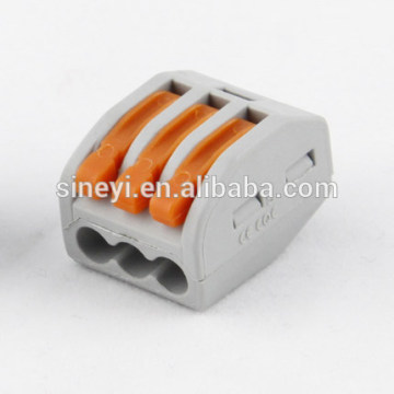 wago222-413 spring lever push fit reuseable cable 2 wire connectors 24A wire connector