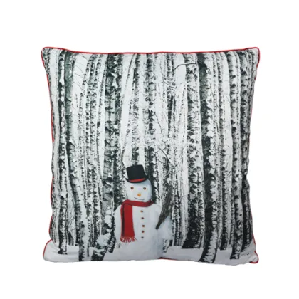 Snowman design cushion