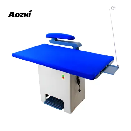 Suction Air Ironing Table for Laundry Shops: Cotton, Wool, Silk, Linen & Polyester
