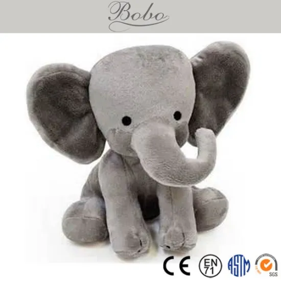grey elephant plush stuffed toy for kids