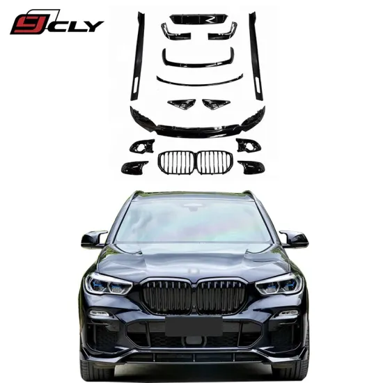 CLY G05 Black Body Kits for BMW X5 G05 2019-2022 Upgrade Kit - Black Knight Front Lip Diffuser, Side Skirt, Grille, Exhaust Pipe Wings