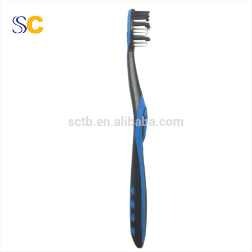 Nuevo producto chino de cerdas negras para adultos cepillo de dientes de plástico