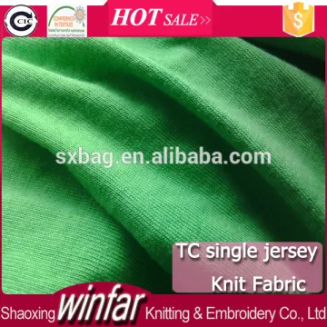 Winfar textile knit single jersey cotton polyester fabric 65 polyester 35 cotton fabric