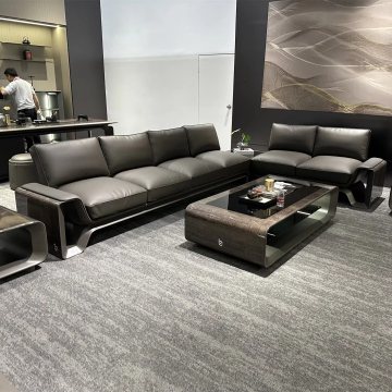 Modernes L-förmiges Ledersofa