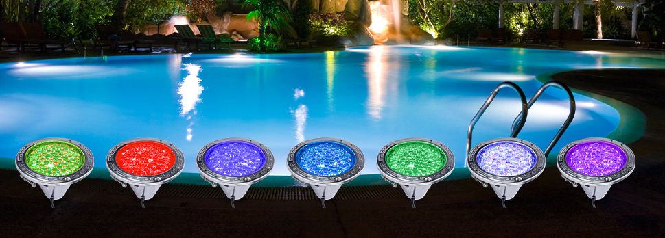 Casca de aço inoxidável IP68 18W Luz da piscina