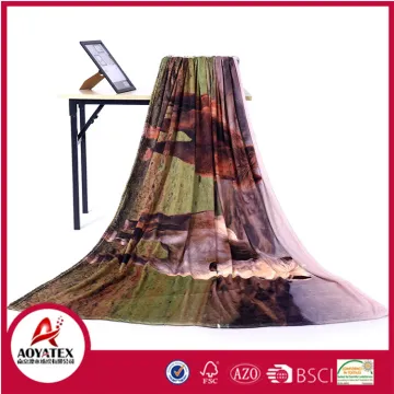 Animal Print Queen Size Micromink Sherpa Fleece Throw Blanket