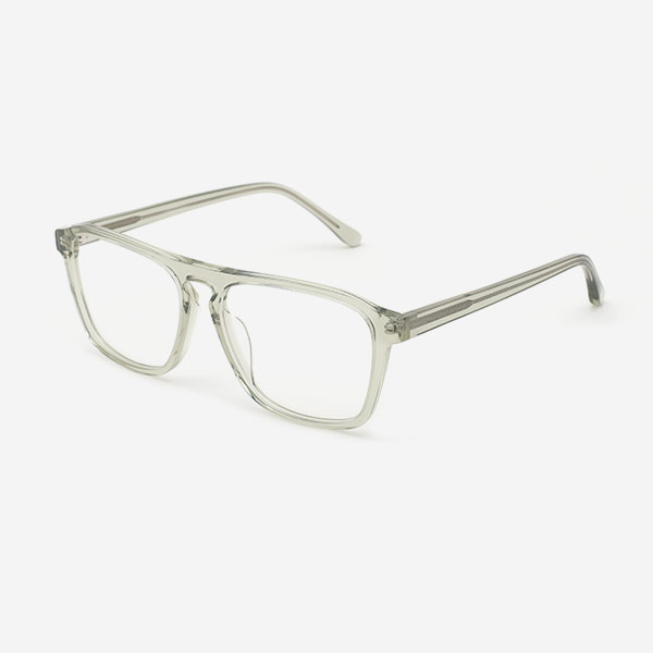 Square Key-hole Acetate Men's Optical Frames 22A3025