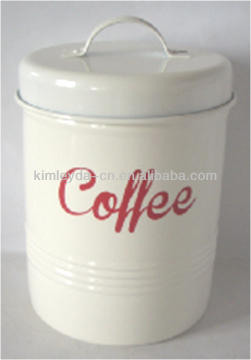 High quality coffee metal kitchen storage jars