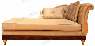 Classic curved recliner chaise lounge / lounge furniture indoor