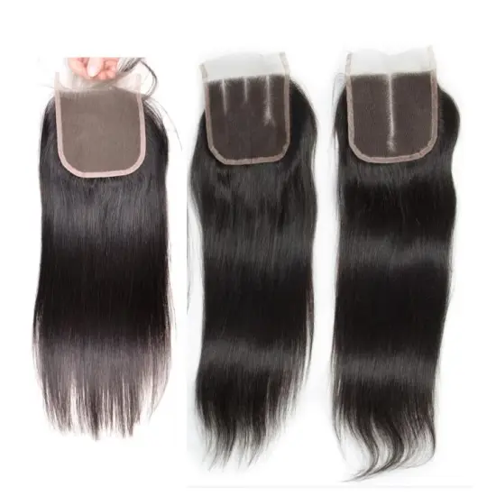 2X6 4X4 5X5 6X6 Human Hair Swiss Lace Closure,Virgin Brazilian Cuticle Aligned Lace Closure
