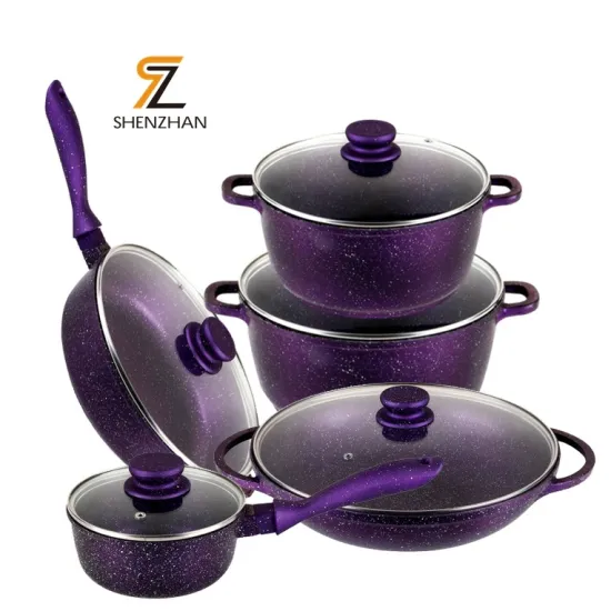 High-Quality 10-Piece Ceramic Non-Stick Aluminum Cookware Set: Die-Cast Construction for Durability and Performance