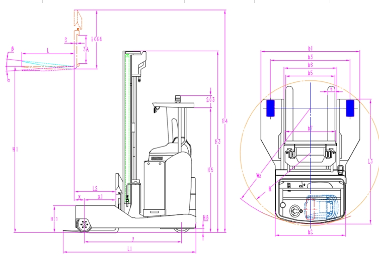 Full Directional Forklift Drawings Full Directional Forklift Drawings