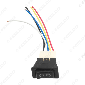 Double Arrow 5-Pin Car Power Window Switch - 12V/24V 20A with Green Illumination