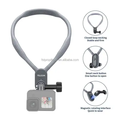 TELESIN Neck Hold Mount Chest Mount for Multiple GoPro Models and Other Action Cameras