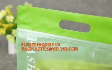 patch handle zipper flat pouch transparent packaging Daily necessities bags, handle metal zipper frosted PVC cosmetic bag, zippe