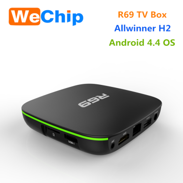 Newest Arrival R69 Allwinner H2 Android 4.4 Quad-Core(1.5GHZ) 1G 8G iptv box android set top wholesale smart tv TV Box