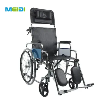 Backrest Reclining 90~180 Degree Steel Wheelchair Excellent Manual Wheelchair