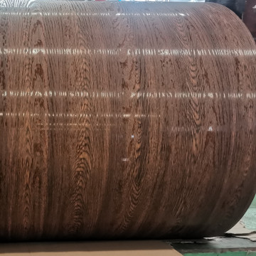 bobine d'acier à grain de bois prépeint