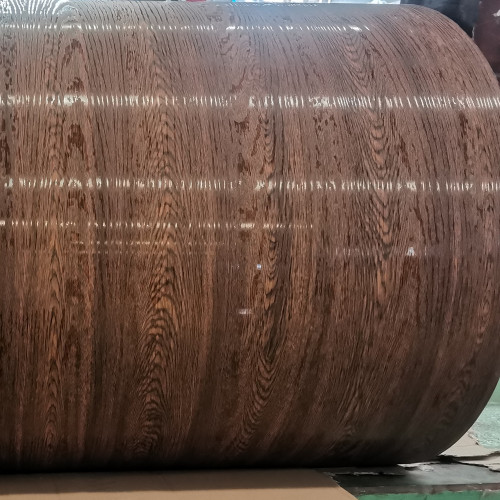 bobine d'acier à grain de bois prépeint