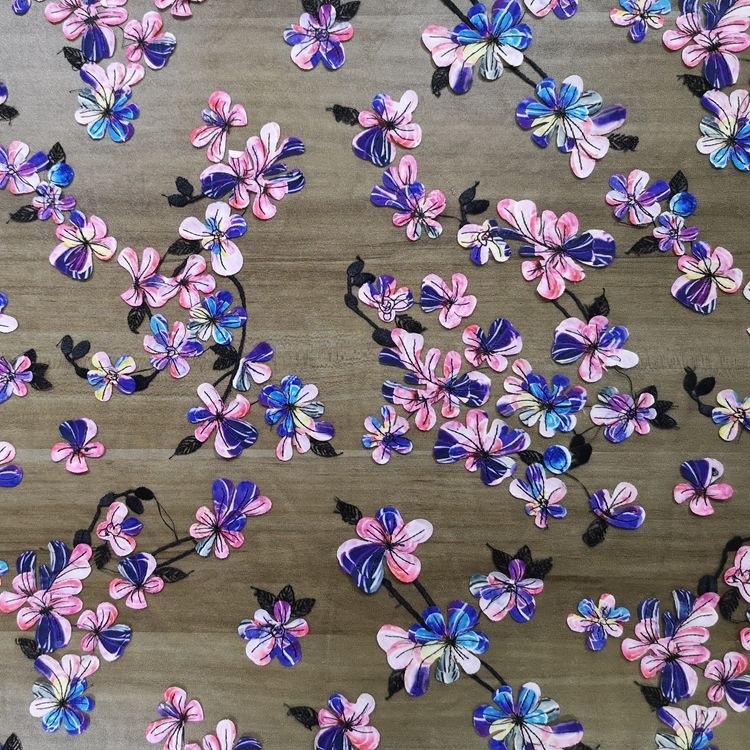 3D Flower Net Printed Laser Embroidery Lace Fabric