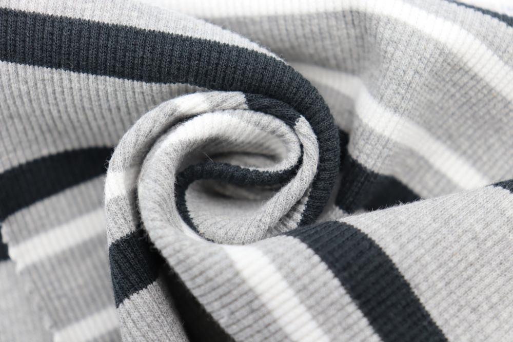 32S Cotton Polyester Spandex Stretch 1x1 Rib Fabric