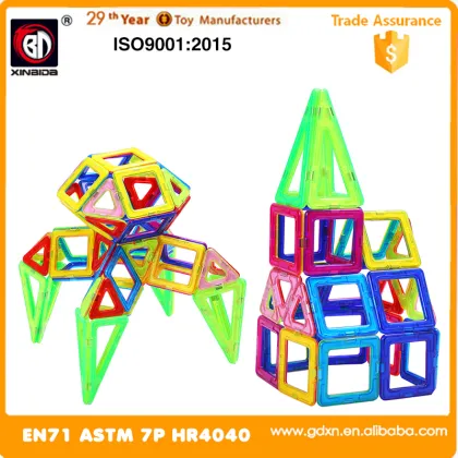 Hot sell educational toys playmags magnetic block 71 PCS