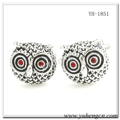 YH-1851 Novelty Owl Animal Cufflinks