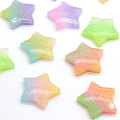 Neue Farbverlauf bunte sternförmige Harz Cabochon Flache Rücken Perlen DIY Artikel für Kinder Telefon Shell Ornamente