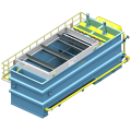 Dissolved air flotation with capacity and efficiency