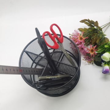 Rotary pen holder metal home office stationery storage