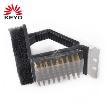 Barbeque Grill Tools Stainless Steel Cleaning Bbq Brush With Scraper
