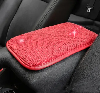 Silver Diamond Car Seat Armrest Pad