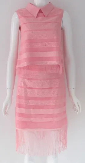 Pretty Steps 2016 lady fashion dress elegant ladies sleeveless pink dress beautiful lady fashion dress