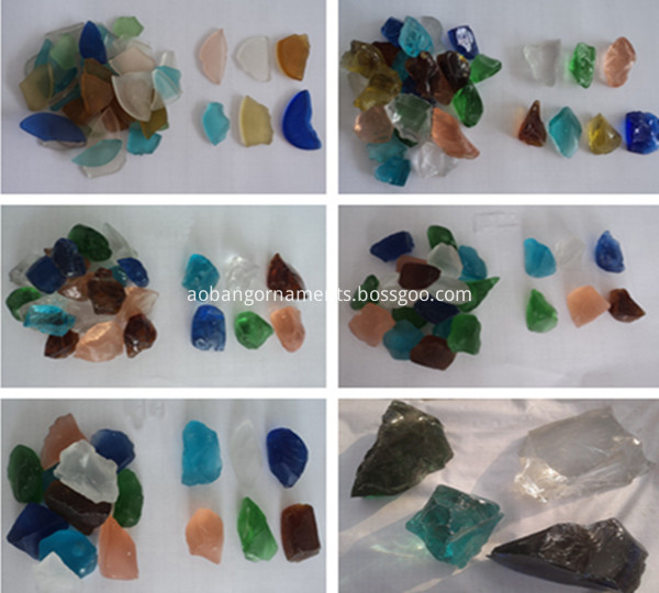 Natural beaty crushed glass block