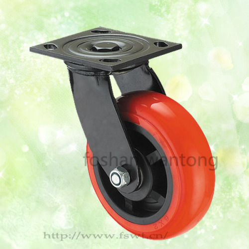 4inch 5inch 6inch 8inch Adjustable Red PP Caster Wheel Double Brake