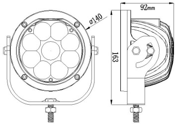 High Quality 45 watt 7 inch Working led lights 12v offroad auto 45w led working light for car