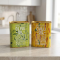 Latas de azeite impressas personalizadas